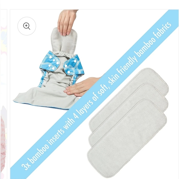 Cloth Diapers Set Scooby Doo Adjustable New - Picture 4 of 4